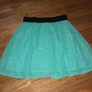 Mint color skirt